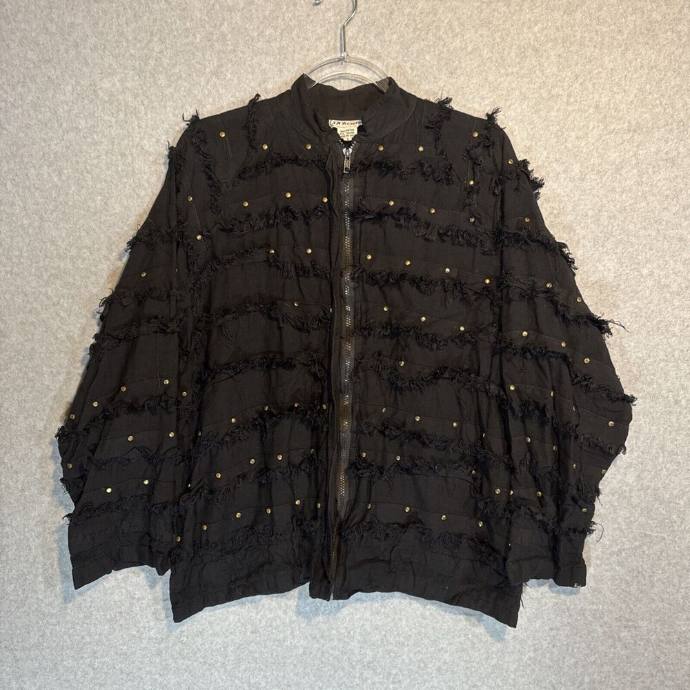 Vintage JA Resorts‎ Full Zip Black Studded Jacket Size Large
